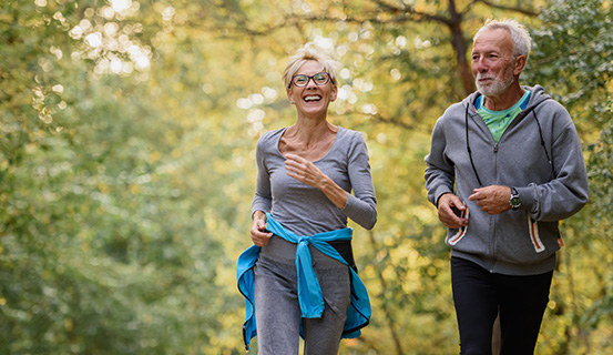 Paar beim joggen